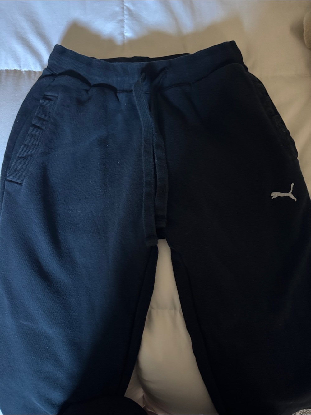 Puma Black Sweat Joggers with White Logo